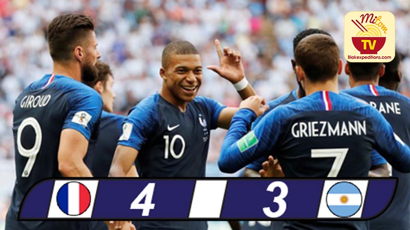 Cách đây 8 năm tại World Cup diễn ra ở Nga, Pháp đã đánh bại Argentina với tỉ số 4-3